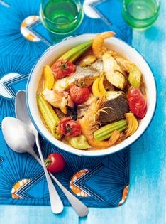 Fish and crustacean soup (Pèpè soup)