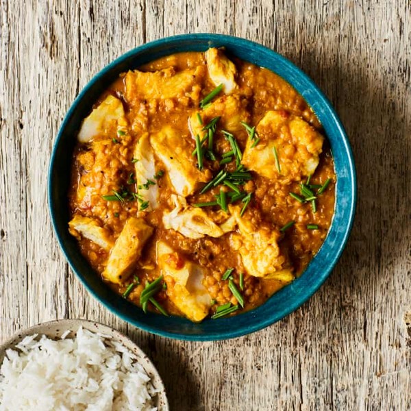 Fish and lentil curry (Machali aur dal)