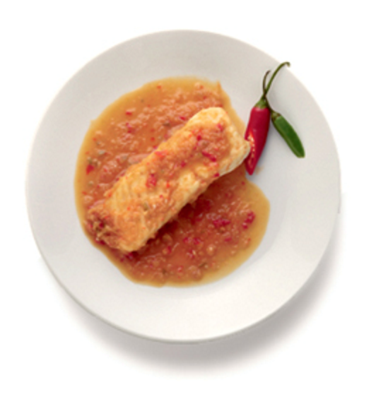 Fish braised in chili sauce
