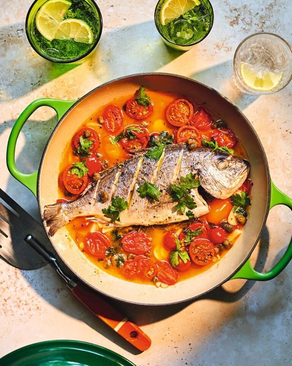 Fish cooked in ‘crazy water’ (Pesce all’acqua pazza)