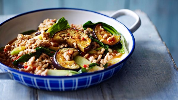 Fish fragrant aubergine pork
