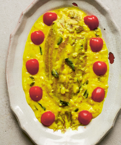 Fish in a sweet and sour sauce (Saas in macchi)