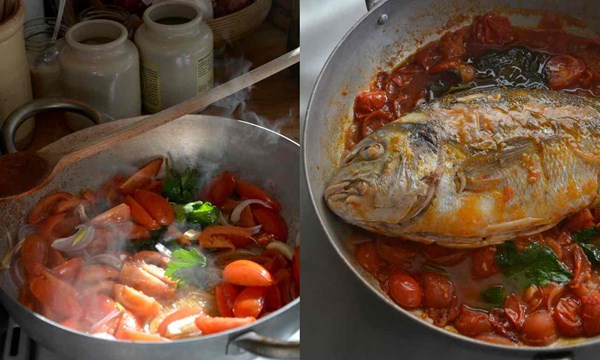 Fish in crazy water (Pesce all'acqua pazza)