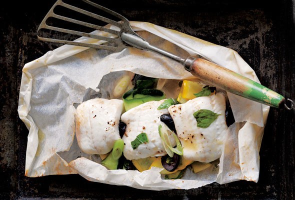 Fish in parchment