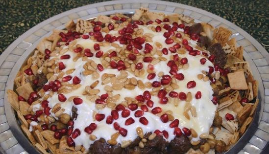 Fish kibbi tray (Kibbi bi saniyeh samak)