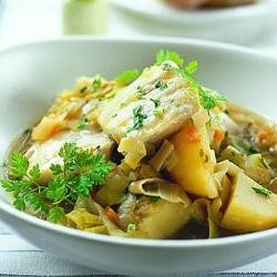 Fish, leek and potato stew
