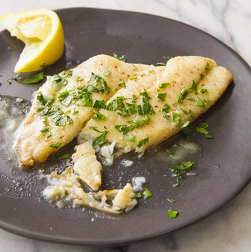 Fish meunière with browned butter and lemon