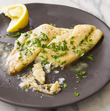 Fish meunière with browned butter and lemon
