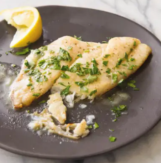 Fish meunière with browned butter and lemon