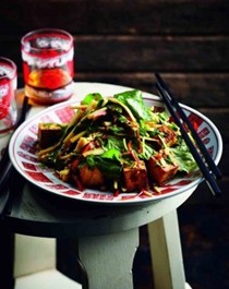 Fish mint root & tofu salad