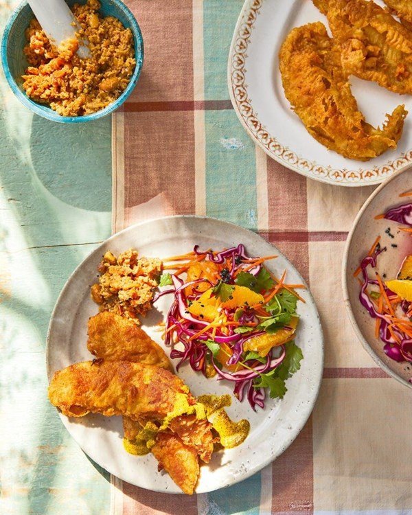 Fish pakoras