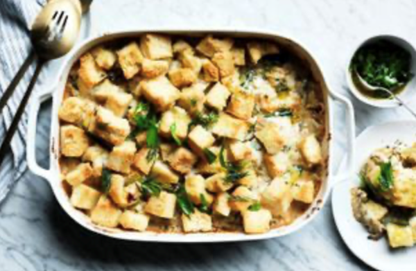 Fish pie with sourdough crust