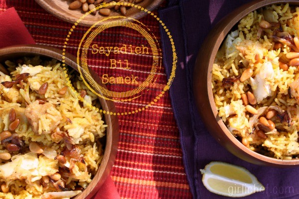 Fish pilaf with caramelized onions (Sayadieh bil samek)