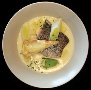 Fish, potato, and mayonnaise soup (Gazpachuelo)