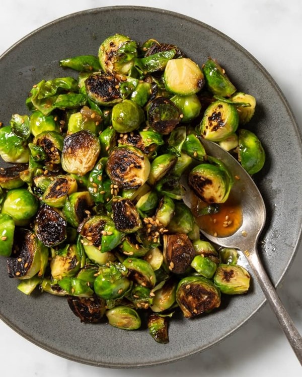 Fish sauce caramel Brussels sprouts 