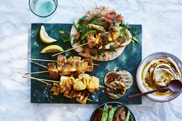 Fish shawarma-style wraps