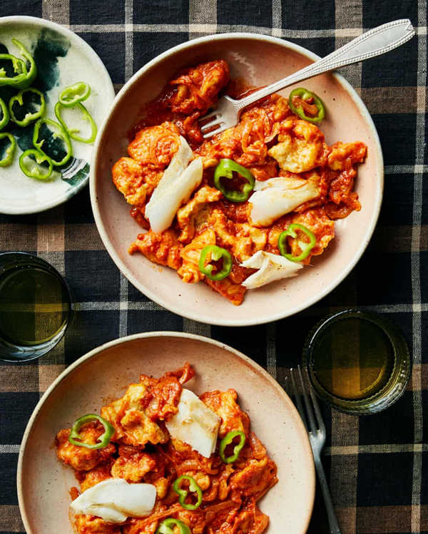 Fish stew with egg dumplings [Papricaş de peşte}
