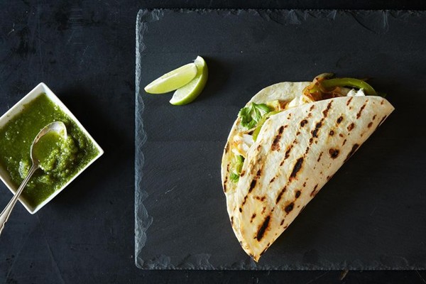 Fish tacos on the grill