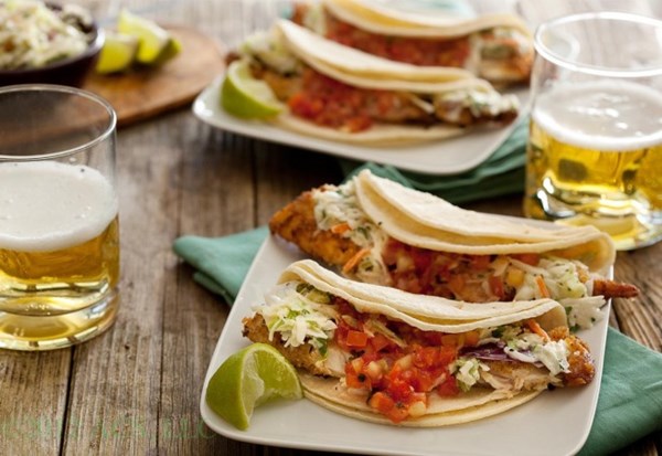 Fish tacos with citrus salsa