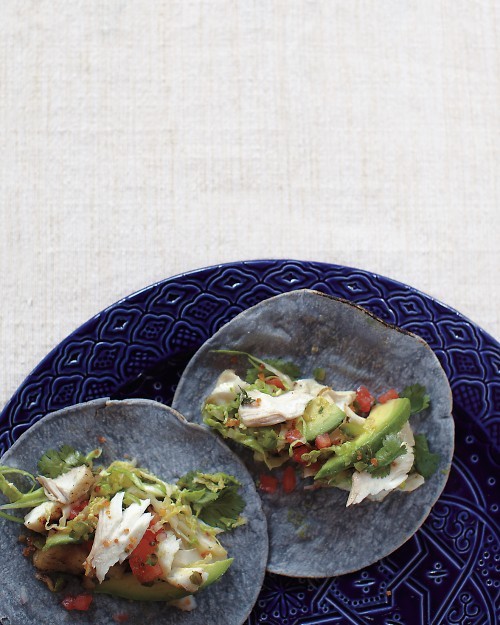 Fish tacos with spicy slaw
