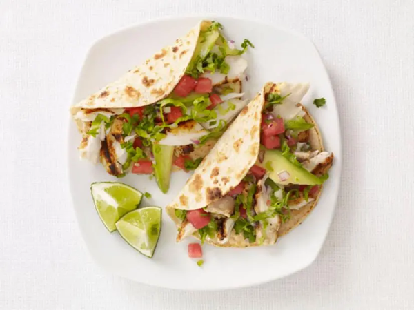 Fish tacos with watermelon salsa
