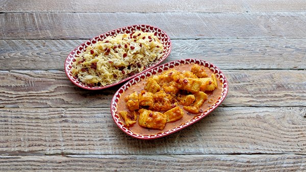 Fish with barberry rice (Zereshk polo ba mahi)