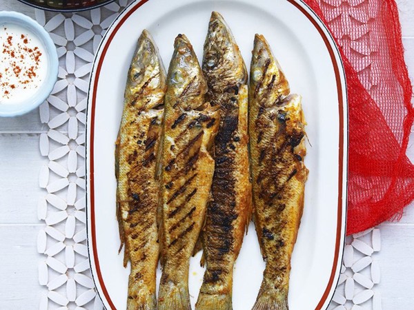 Fish with spiced chickpeas