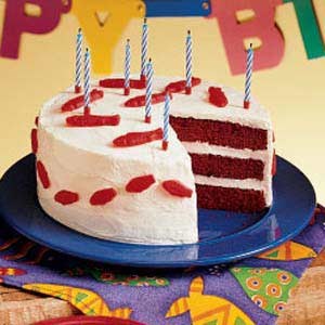 “Fishy” red velvet cake