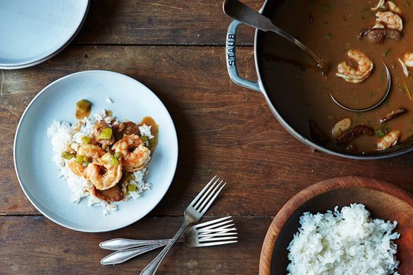 Five-generation seafood gumbo