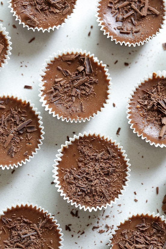 Five-ingredient chocolate cheesecake cups