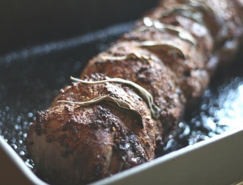 Five peppercorn beef tenderloin