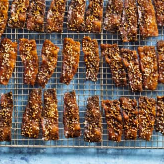 Five-spice and sesame candied bacon