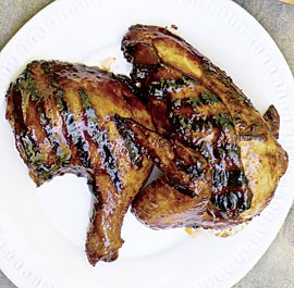 Five-spice chicken with hoisin-maple glaze