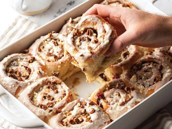 Five-spice cranberry-pecan rolls