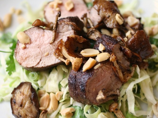 Five spice pork with Asian slaw