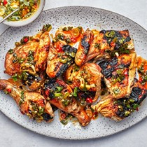 Five-spice spatchcocked grilled chicken 