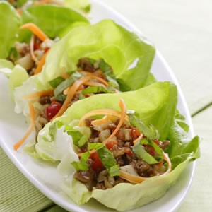 Five-spice turkey & lettuce wraps