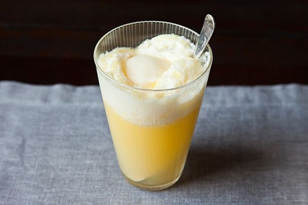 Fizzy orange sherbet cooler