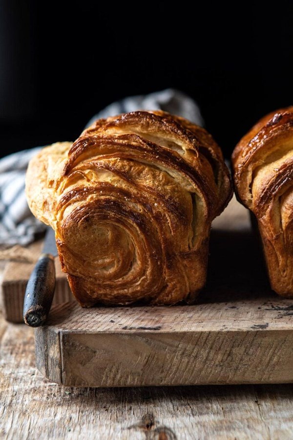 Flaky honey brioche bread