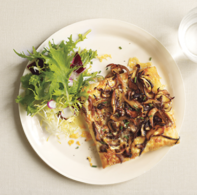Flaky mushroom and Gruyère tarts
