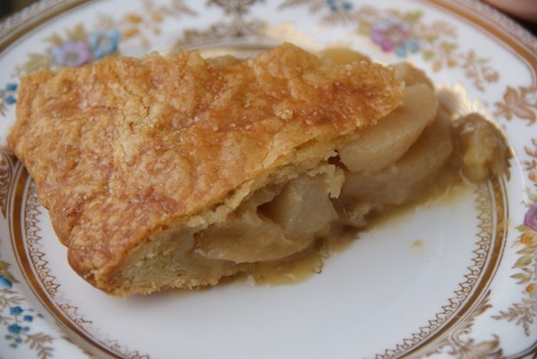 Flaky pastry toffee apple pie