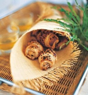 Flaky siew mai croissants