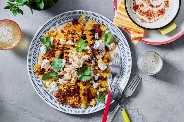 Flame-grilled corn off the cob (Esquites)  [Evan White]