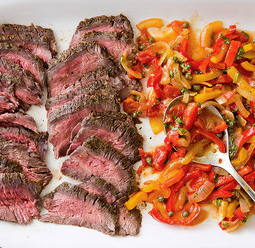 Flank steak peperonata