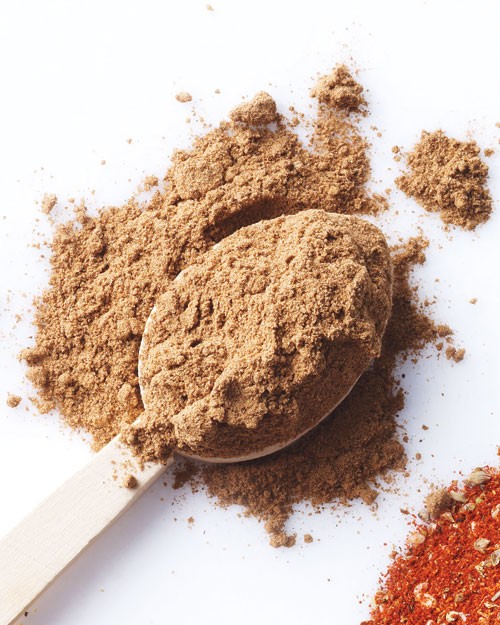 Flank steak with chili-coffee rub