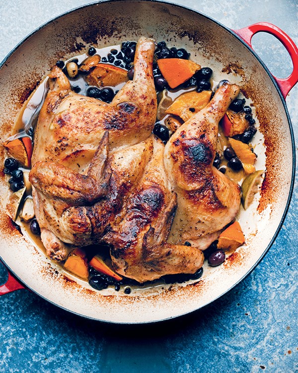 Flat roast citrus chicken