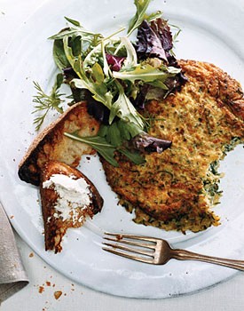 Flat zucchini omelet