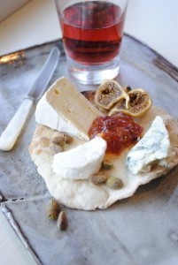 Flatbread “plates” for cheese