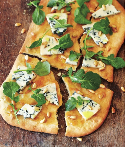 Flatbread with quince preserves & Gorgonzola