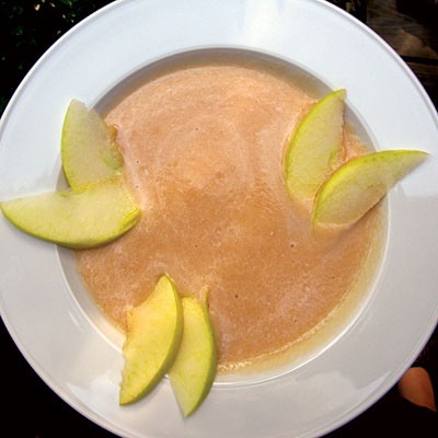 Flavorful cantaloupe gazpacho